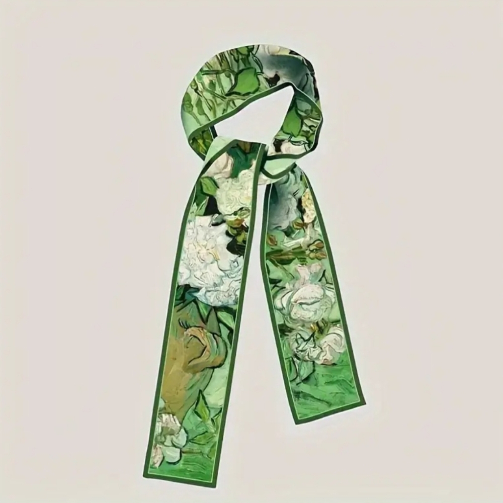 4 pcs. Satin Printed Twillys/Scarves - Picture 2 of 11